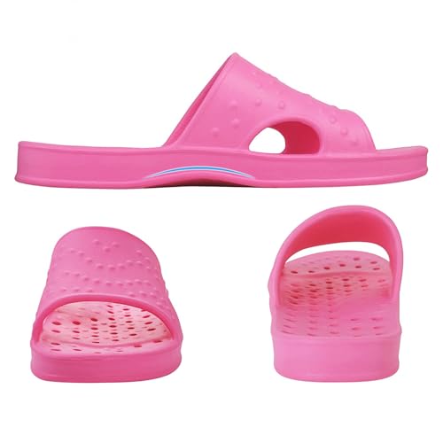 Image of shevalues Shower Shoes for Women Men with Arch Support Quick Drying Pool Slides Lightweight Beach Sandals with Drain Holes