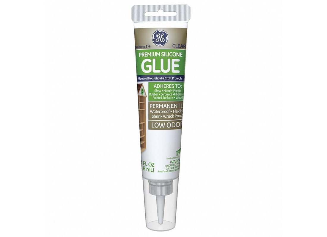 GE 2823396 Glue Silicone 2 Medium Strength Silicone Clear 2.8 oz Clear