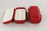 Original Tupperware TUPPERWARE Kühlschrank Eierbox rot (2) Eier Box Aufbewahrung Dose Ei Kolumbus