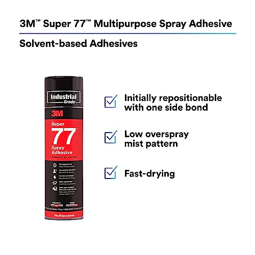 3M 77-CCVOC30-EF Super 77 Multipurpose Permanent Spray Adhesive Glue thumb #6