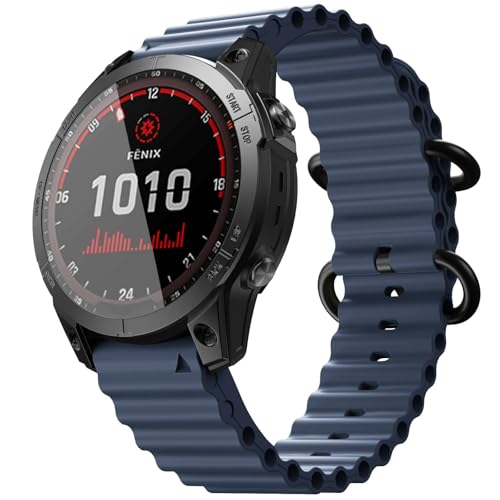 NIBYQ Para Garmin Fenix ​​6 Band 22mm Ocean Watch Band para Fenix ​​7, Fenix ​​5, Fenix ​​6 Pro, Fenix ​​5 Plus, Forerunner 955/945, Approach S60/S62, Epix(Slate)
