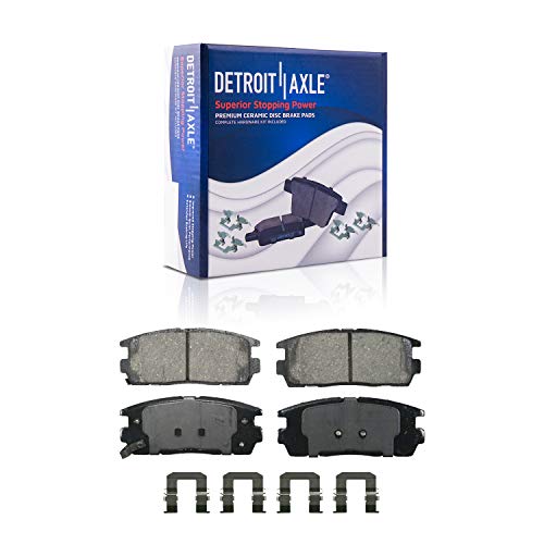Image of Detroit Axle - Rear Brake Kit for Chevy Equinox Captiva Sport GMC Terrain Pontiac Torrent Saturn Vue Disc Brake Calipers w /Brackets Ceramic Brakes Pads w /Hardware Replacement