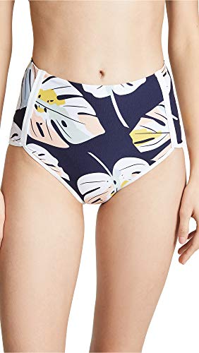 L*Space Women's Cali Cut Bikini Bottoms, Palm Springs, Blue, Print, Medium