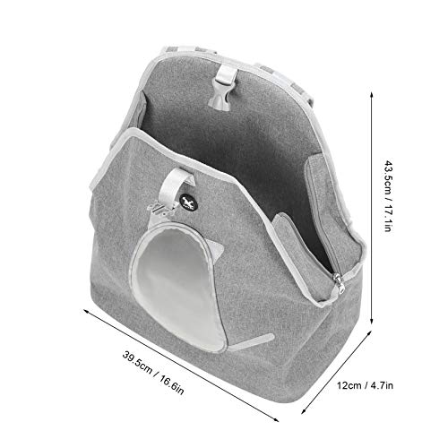 Fishawk Bolsa para transporte de animais de estimação, bolsa frontal respirável para cães (cinza cla