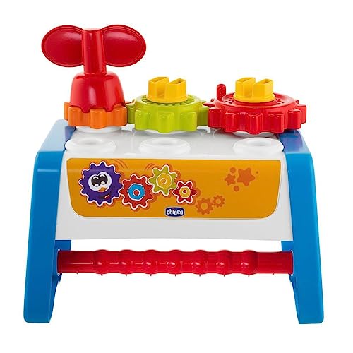 Chicco Cassetta degli Attrezzi 2 in 1, Banco da Lavoro per Bambini con...