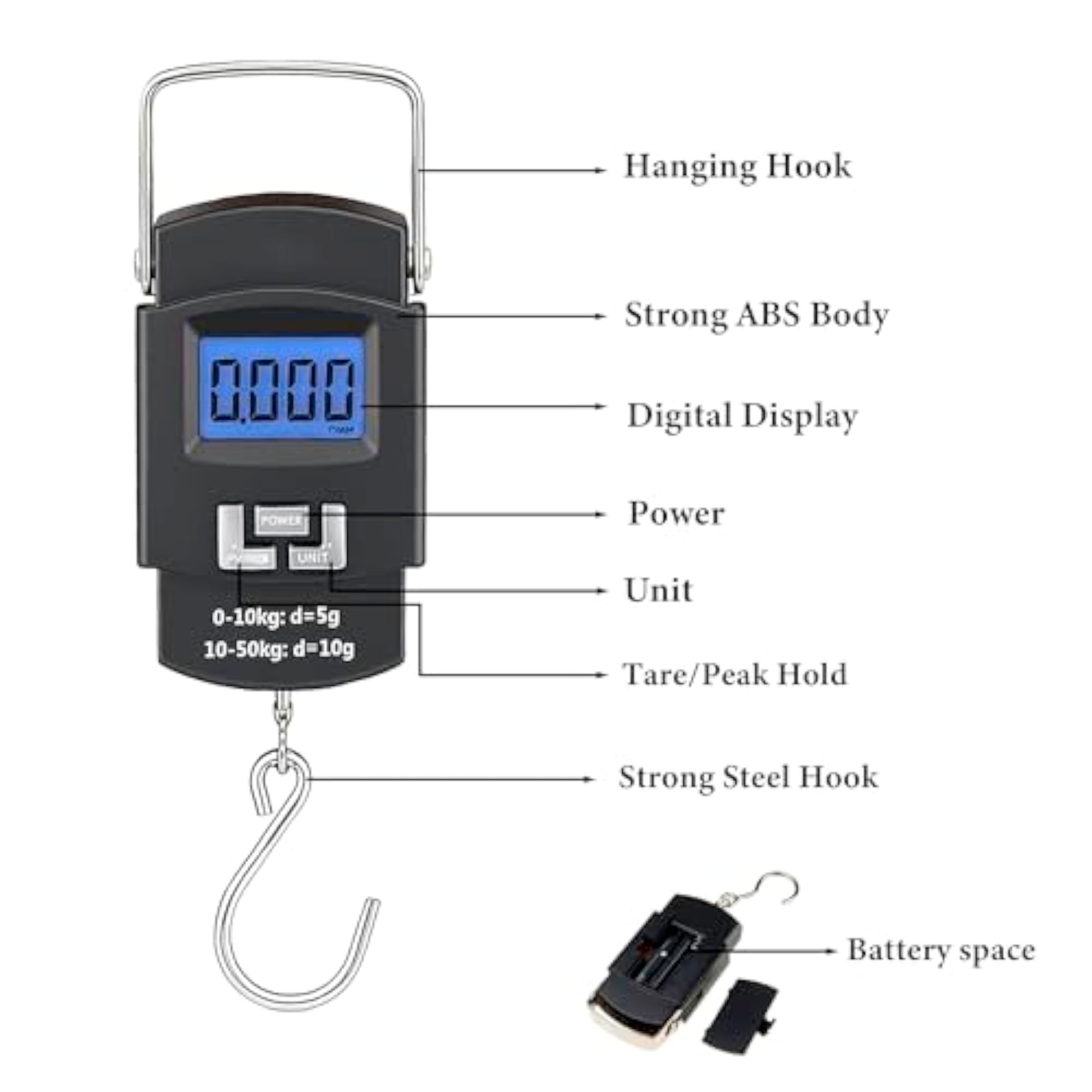 Professional Digital Hanging Scale 50Kg with High Accuracy