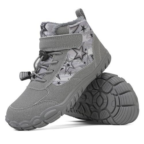 Boys Snow Boots Lightweight Winter Waterproof Slip Resistant Cold Weather Shoes3