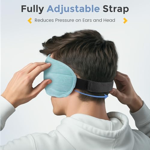 Sleep Headphones with Bluetooth 5.4 Sleep Mask, Bamboo Cotton Music Wireless Bluetooth Eye Mask for Sleeping, Earphones HD Speaker Microphone for Travel — view 6
