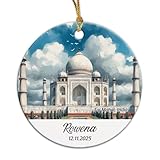 Weihnachtsschmuck Aus Keramik Besucherziele Ornament Weihnachtsdekorationen Geschenke Dekorationen Runder Xmas Anhänger Für Kinder Vater 7.3CM