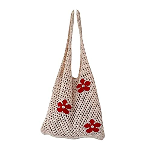 Image of Crochet Tote Bag Fairycore Hobo Bag for Women Fairy Grunge Aesthetic Tote Bag Fairy Grunge Accessories