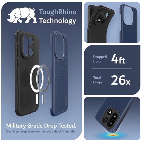Image of TUDIA MergeGrip [Magsafe Compatible] for OnePlus 15 5G Back Cover (2025) - [Military Grade Drop Tested] Dual Layer Shockproof Slim Rugged Heavy Duty Tough Protective Phone Case - Indigo Blue