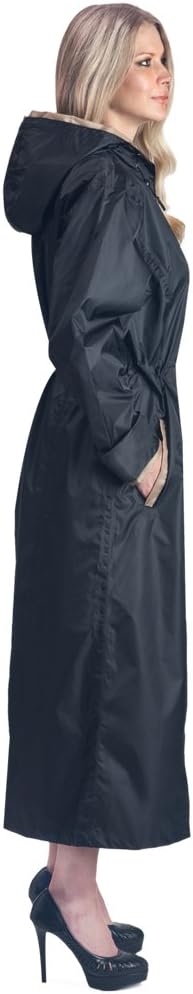 Cloudnine Umbrellas Shaynecoat Raincoat for Women Black and Gold