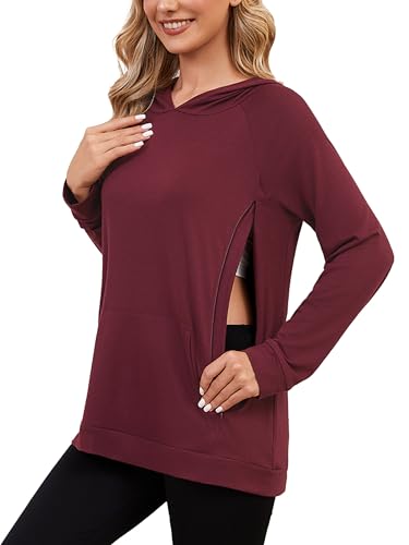 Love2Mi Damen Still-Hoodie mit unsichtbarem Reißverschluss...