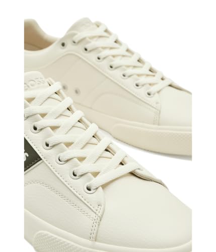 Image of BOSS Men's Aiden Logo Block Leather Low Top Sneakers