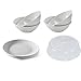 Nordic Ware Microwave Safe Plates Set of 4 Dinner Plates, 4 Cereal Bowls & 10.5 Inch Splatter Cover - White