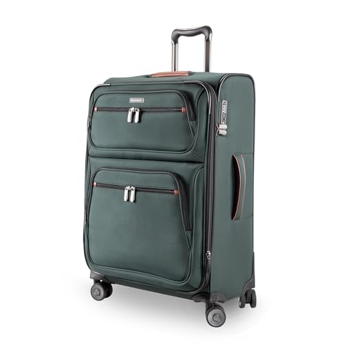 Image of Ricardo Beverly Hills Montecito 3.0 Softside Luggage Collection Expandable Suitcases with Wheels and TSA Lock, 25 inch Medium Check-in (Hunter Green, 25-inch Medium Check-in)
