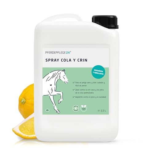 PFERDEPFLEGE24 Spray Abrillantador y Desenredante para Cola y Crin de Caballos - 500ml y 1L y 2,5l - Brillo Intenso, Facilidad para Peinar y para un Pelaje Saludable - Desenredante para Caballos