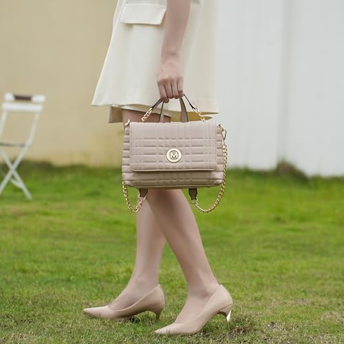 MKF Collection Women Crossbody Bag Quilted Vegan Leather Shoulder Bag Handbag Purse by Mia K4