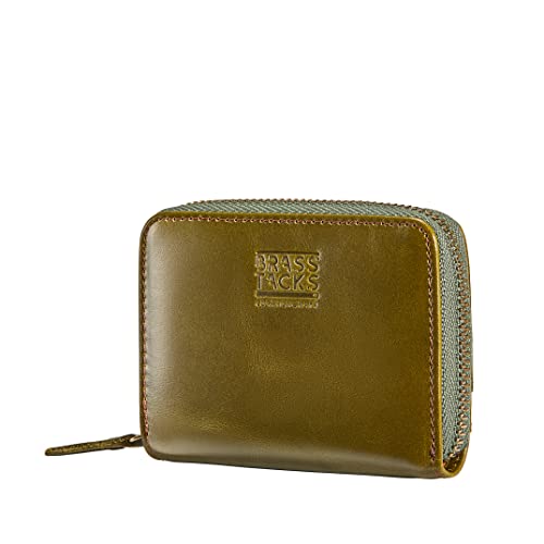 Image of Vintage Full Top Grain Leather Wallet RFID Blocking Multi Card Case with Zipper Pocket Card Holder for Men Women Gift Box