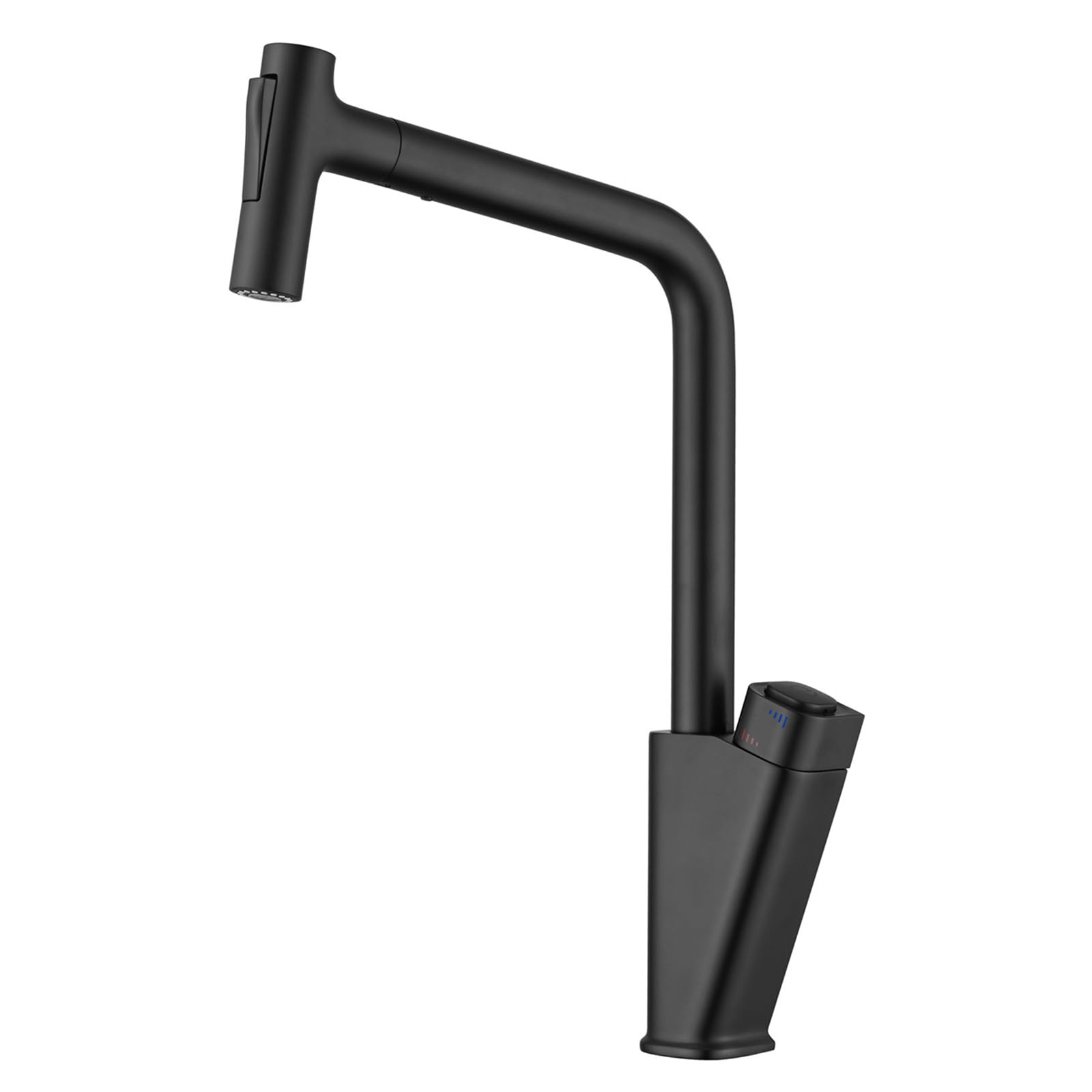 ZYCHSJXA Kitchen Bath Taps Tap with Pull Out Hose Black Sink Spray - 360 Swivel Spout Single Lever Faucet