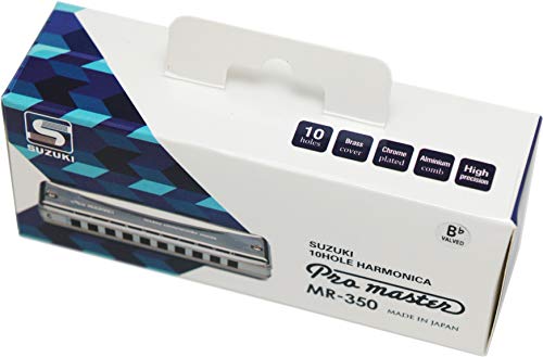 Suzuki MR350VBB Promaster Harmonica en si bémol 10 Trous Doré - Les Beatles, Paul McCartney, John Lennon, RIngo Starr, George Harrison Suzuki MR350VBB Promaster Harmonica en si bémol 10 Trous Doré – Image 3