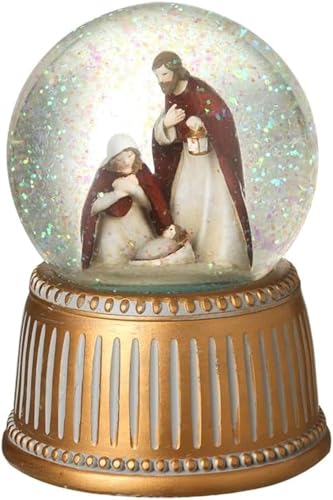 Weihnachtskrippe mit Musik 23 Heaven Sends Gold Heilige Szene Schneekugel mit Musik -...