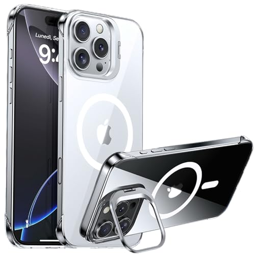 Coque iPhone 15 Pro Max MagSafe avec support réglable en métal et protection d'objectif intégrée