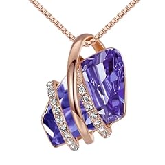 102-February-Tanzanite Purple-Rose Gold Plated