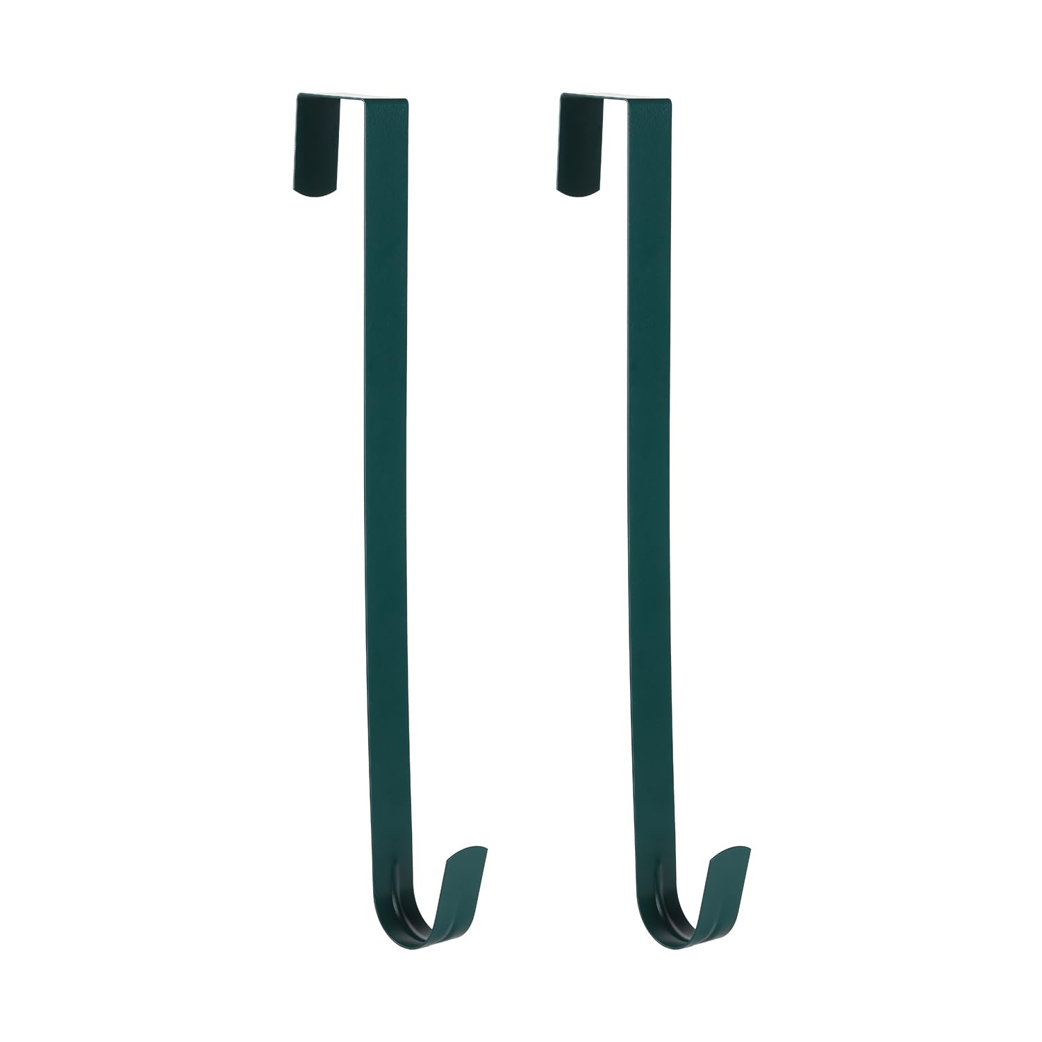 Sattiyrch 15" Wreath Hanger for Front Door,Sturdy Steel Wreath Door Hanger,Over The Door Hanger Hook (Green,4)