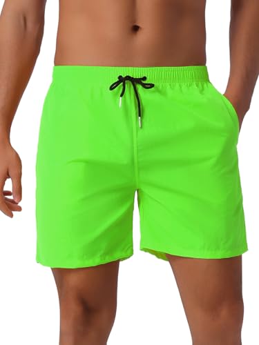 Men's Summer Colorful Elastic Waist Drawstring Surfing Board Shorts