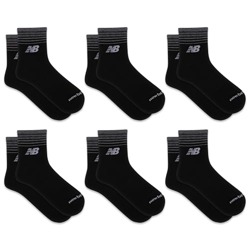 Image of New Balance Unisex Adult Performance Cushioned Ankle Socks - 6 Pairs - Moisture Wicking