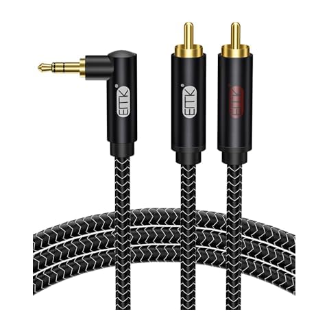 EMK Right Angle RCA to 3.5mm Audio Cable Cover