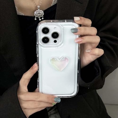 Coque cœur Galaxy A55 silicone transparent pour photos stylées