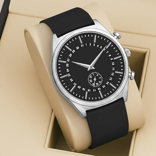 Image of styledose Men's Watch Analog Quartz with Chronograph & Silicone Strap -Casual & Formal Wrist Watch for Men