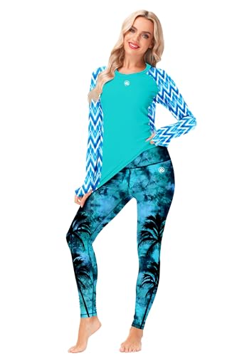 Image of AOBUTE Women Swim Pants UPF 50+ Rash Guard Pants High Waisted Swimming Leggings