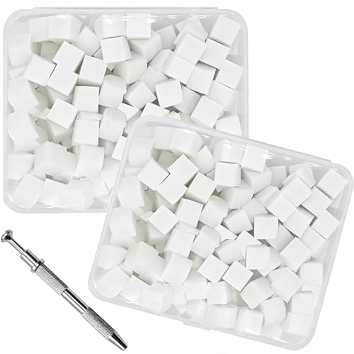 200 Esponjas para Decoración de Uñas, Herramientas de Renderizado, para Diseño de Uñas(Blanco)