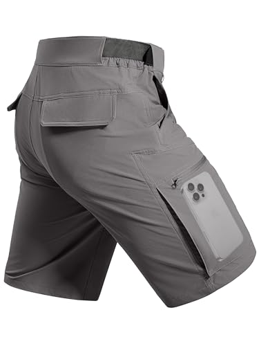 Men's Cargo Hiking Shorts with Belt, Lightweight Quick-Dry