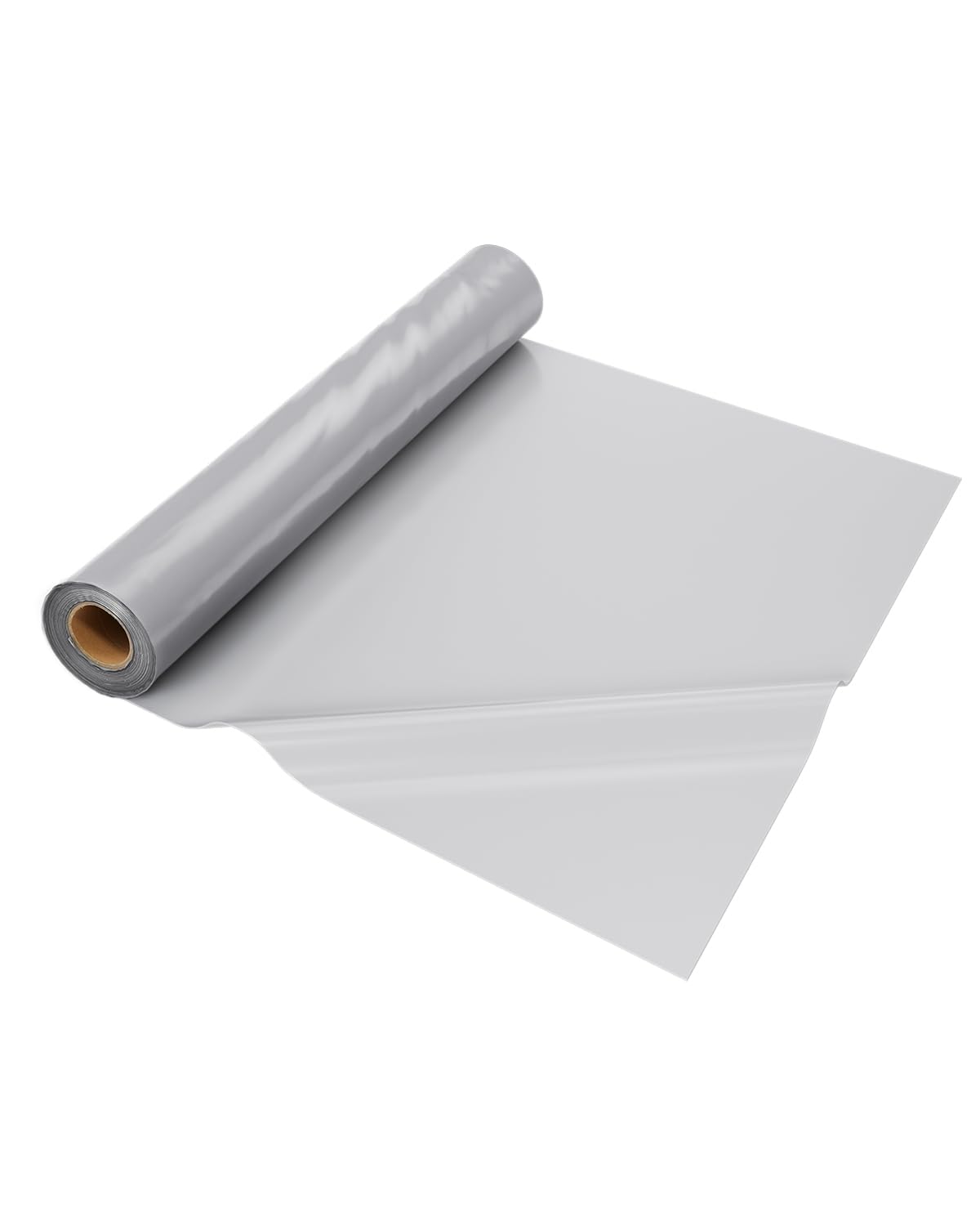 VEVOR Telo di Plastica 0,2 mm, 2 m x 50 m Barriera al Vapore per Intercapedine, Rotolo di Telo in Polietilene per Giardino ad Alta Resistenza, Telo per Pittori Fornitura di Plastica Agricola Grigio