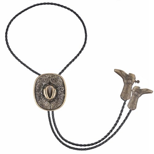 Image of Jeilwiy Bolo Tie for Men, Western Bolero Tie Cowboy Ties Native American Cowgirl Bolo Tie Accessories for Men Women