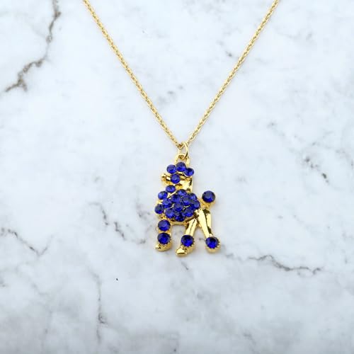 Image of CENWA Sorority Gifts Pretty Poodle Rhinestone Brooch Pin /Necklace Greek Sorority Jewelry for Women