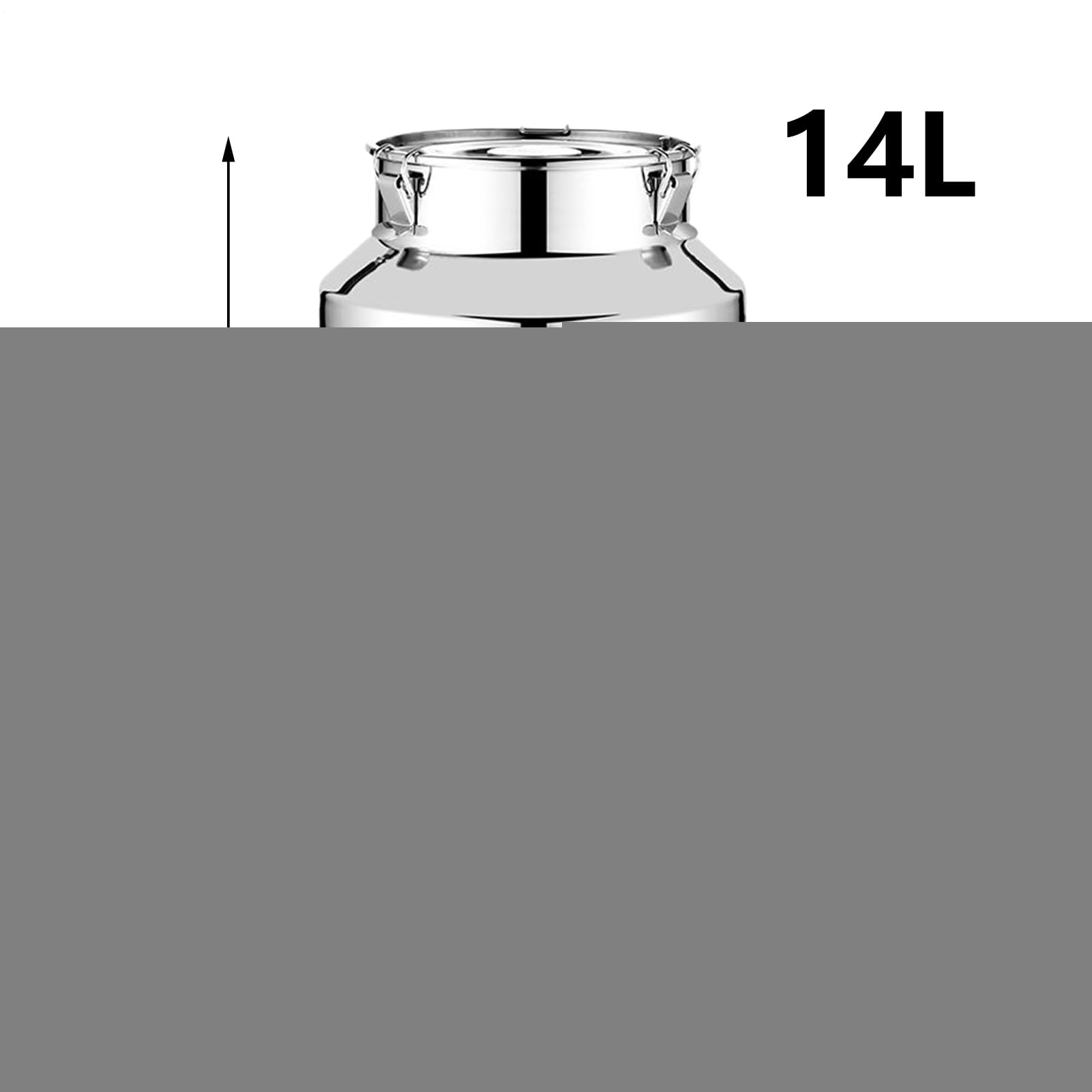 Recipiente De De Acero Inoxidable - 5L/9L/14L Utensilios De Cocina De Acero Inoxidable Herméticos Con Tapa,Bidón De Para Hogar Y Senderismo | Para Leche, Vino, Cerveza, Harina, Café, Azúcar,