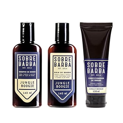 Kit Trio SOBREBARBA Shampoo + Balm + Condicionador de Barba Jungle Boogie