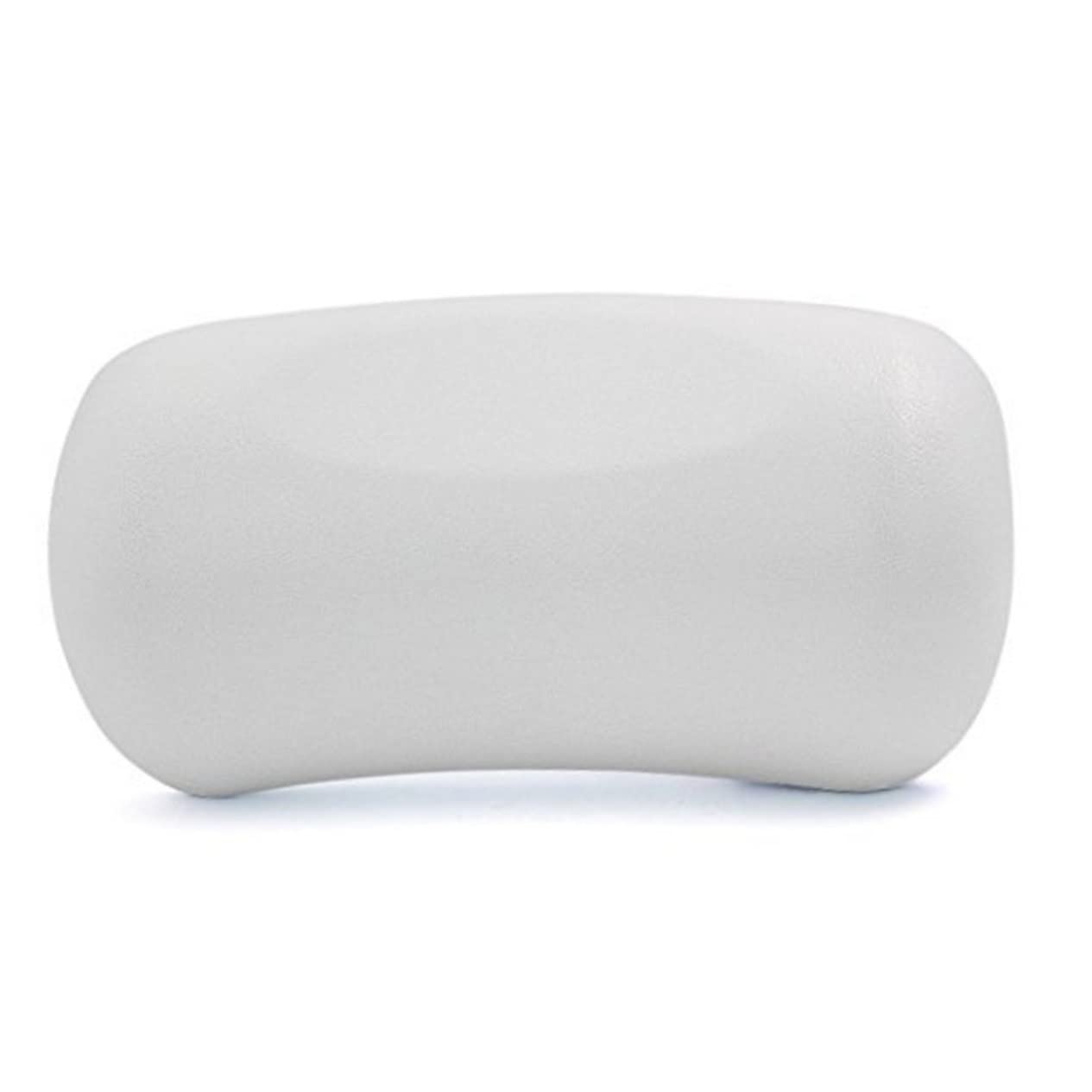 POPETPOP Cuscino per Vasca da Bagno Resistente in Pu Bianco Ventose Antiscivolo, Supporto Ergonomico per Testa, Collo e Spalle, per Uso Domestico