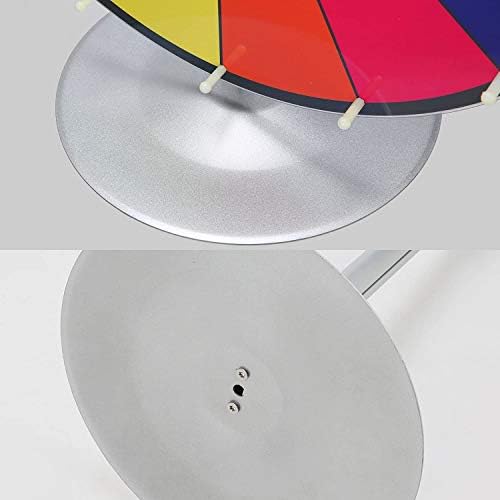 Voilamrt 24in Tabletop Spinning Prize Wheel, Spin The Wheel Dry Erase, 14 Slots with Durable Base, 2 Pointer, Wheel of Fortune Spin Game in Party Pub Trade Show Carnival