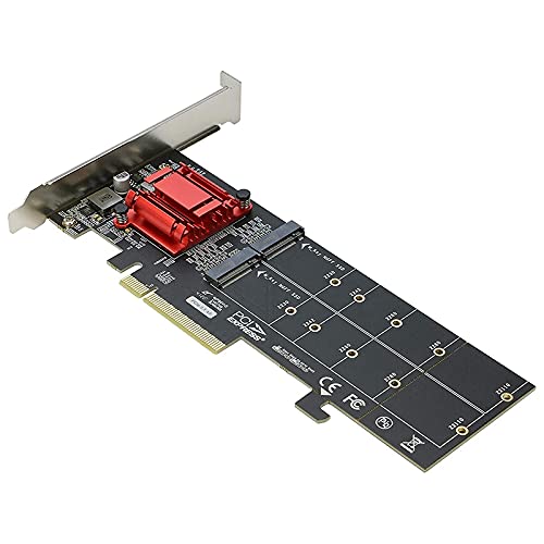 TAMOSH デュアルNVMe PCIeアダプター、M.2 NVMe SSD - PCI-E 3.1 X8/X16カード、M.2 (M Key) NVMe SSD 22110/2280/2260/2242をサポートする