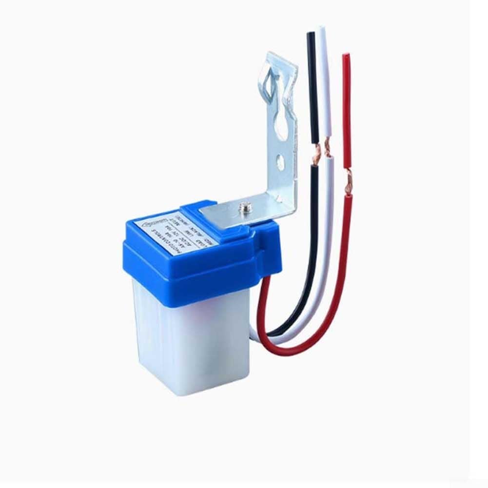 AS-10 Automatic Light Control Switch 12V Photocell Sensor Street Light Controller With 10M Sensing Range For Outdoor Lighting Garden Porch Pathway Lighting Auto On Off At Dawn Dusk