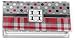 Red & Gray Dots and Plaid Vinyl Checkbook Cover (Personalized)