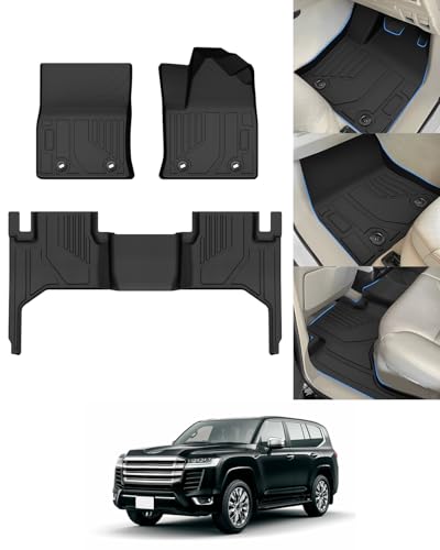 Mixsuper ランドクルーザー300系 フロアマット 防水マット 5人乗り専用 ランクル300 3D 立体カーマット 2021年8月-現行 LC300 カスタムパーツ 車種専用設計 TPE素材 防水 耐摩耗性 簡単取付 荷物収納