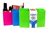 3 Section Magnetic Organizer / Locker Organizer - Pencil, Pen, Dry Erase Accessory Holder - Dimensions: Approximately 4