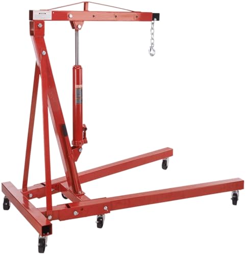 Start Grúa elevadora hidráulica para taller de 1000 kg | Cabra de taller | Plegable sobre ruedas | Brazo ajustable en 4 posiciones | Carga ajustable | Uso versátil | Fácil de montar